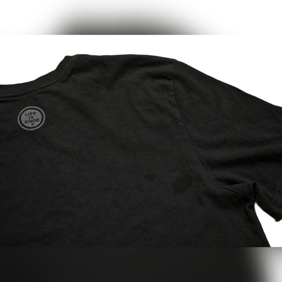 Life Is Good Mermaid Seas The Day Black Crusher Tee T-Shirt Men Medium College - Picture 7 of 7